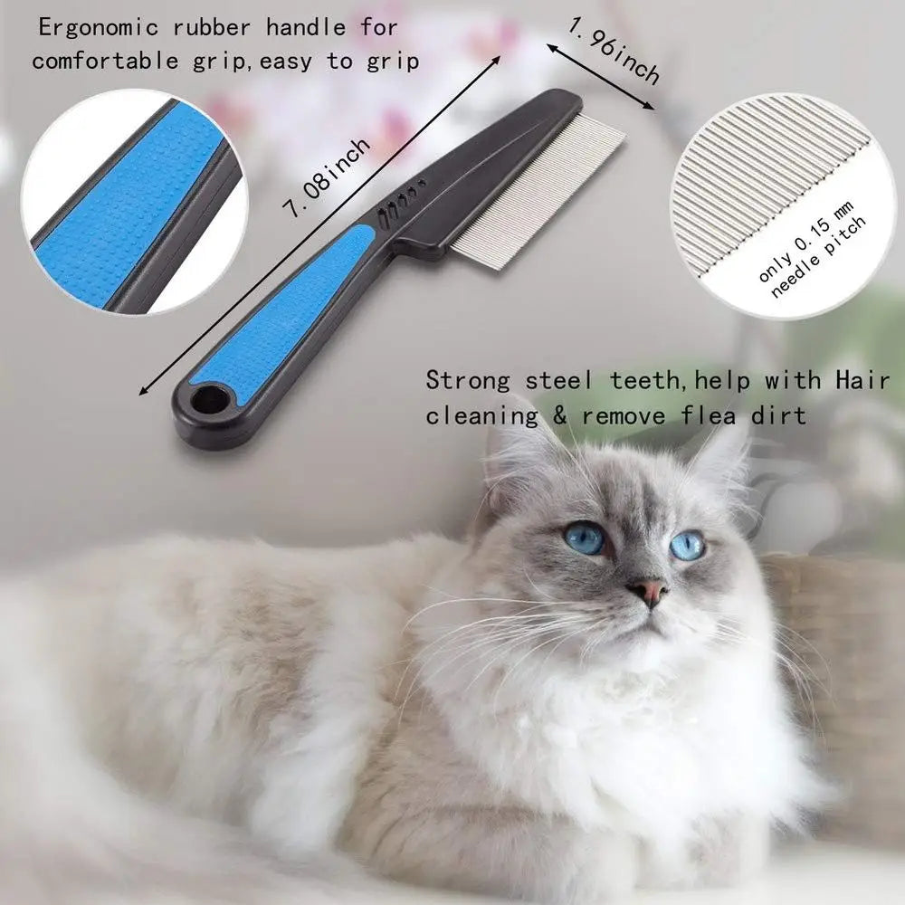 Cat Comb Grooming Kit Three Pack For Dogs And Cats