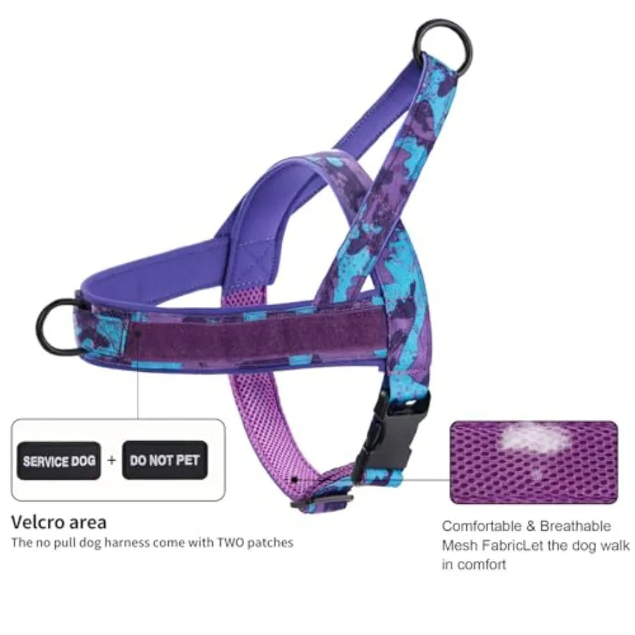 No Pull Dog Harness And Leash Heavy Duty Double Handle