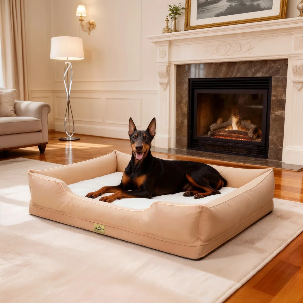 BORWART CN Orthopedic Dog Bed With Bolster Support