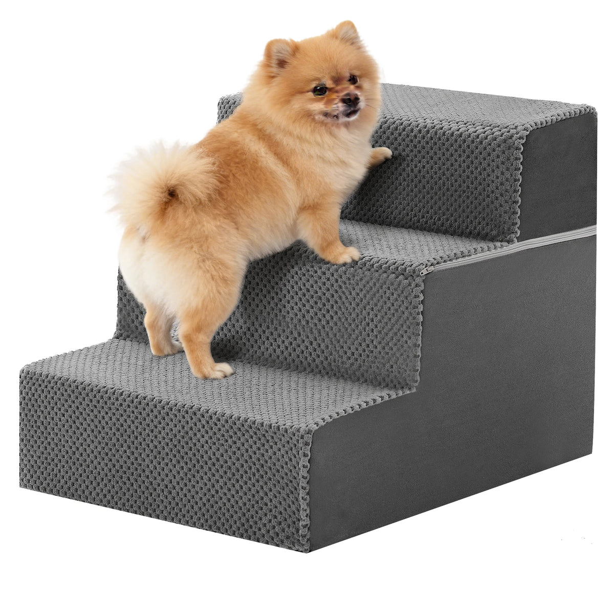 Right Angled Foam Dog Stairs Ramp 3-5 Steps Non Slip