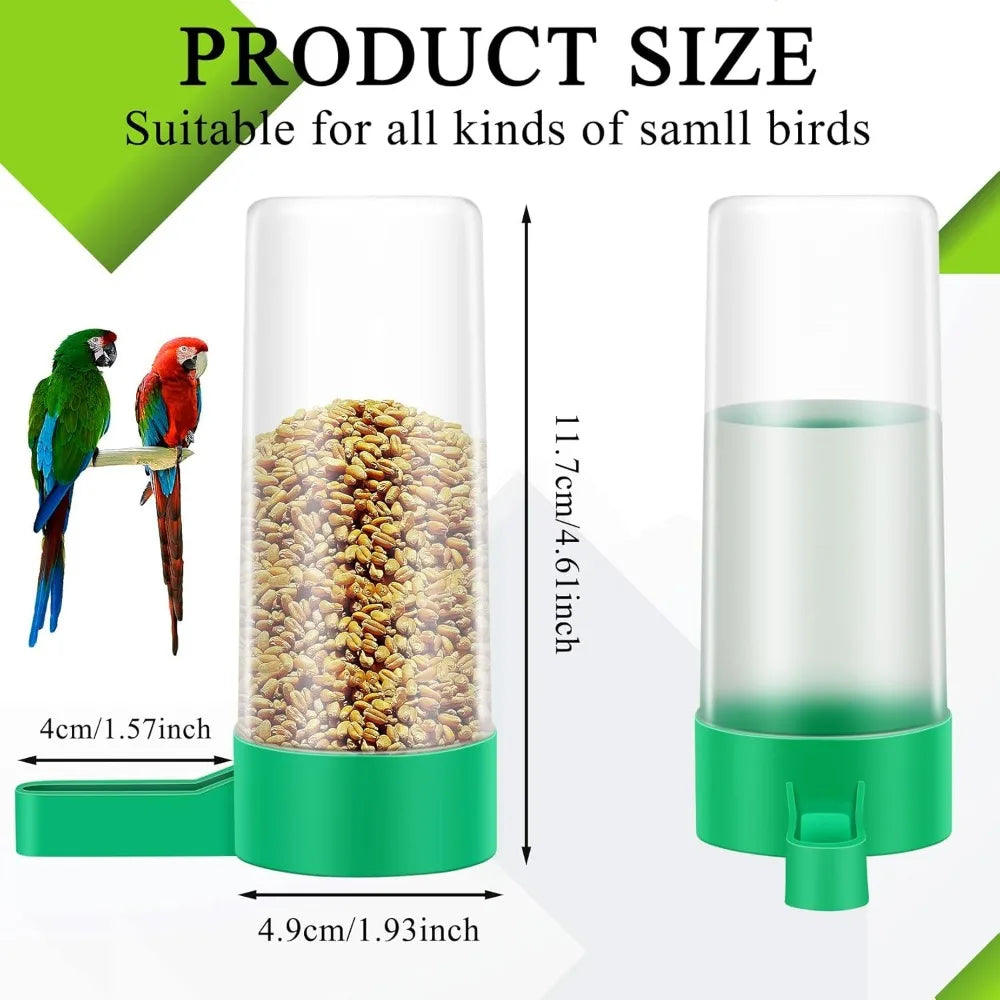 Lamoutor 4 Piece Plastic Bird Water Feeder Clip For Cages