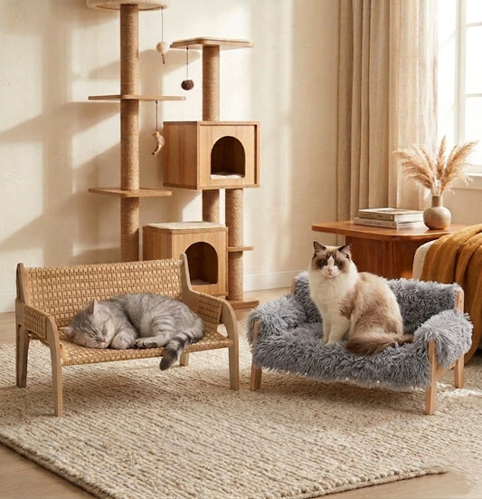 Lightweight Solid Wood Pet Sofa Bed For Cats And Dogs