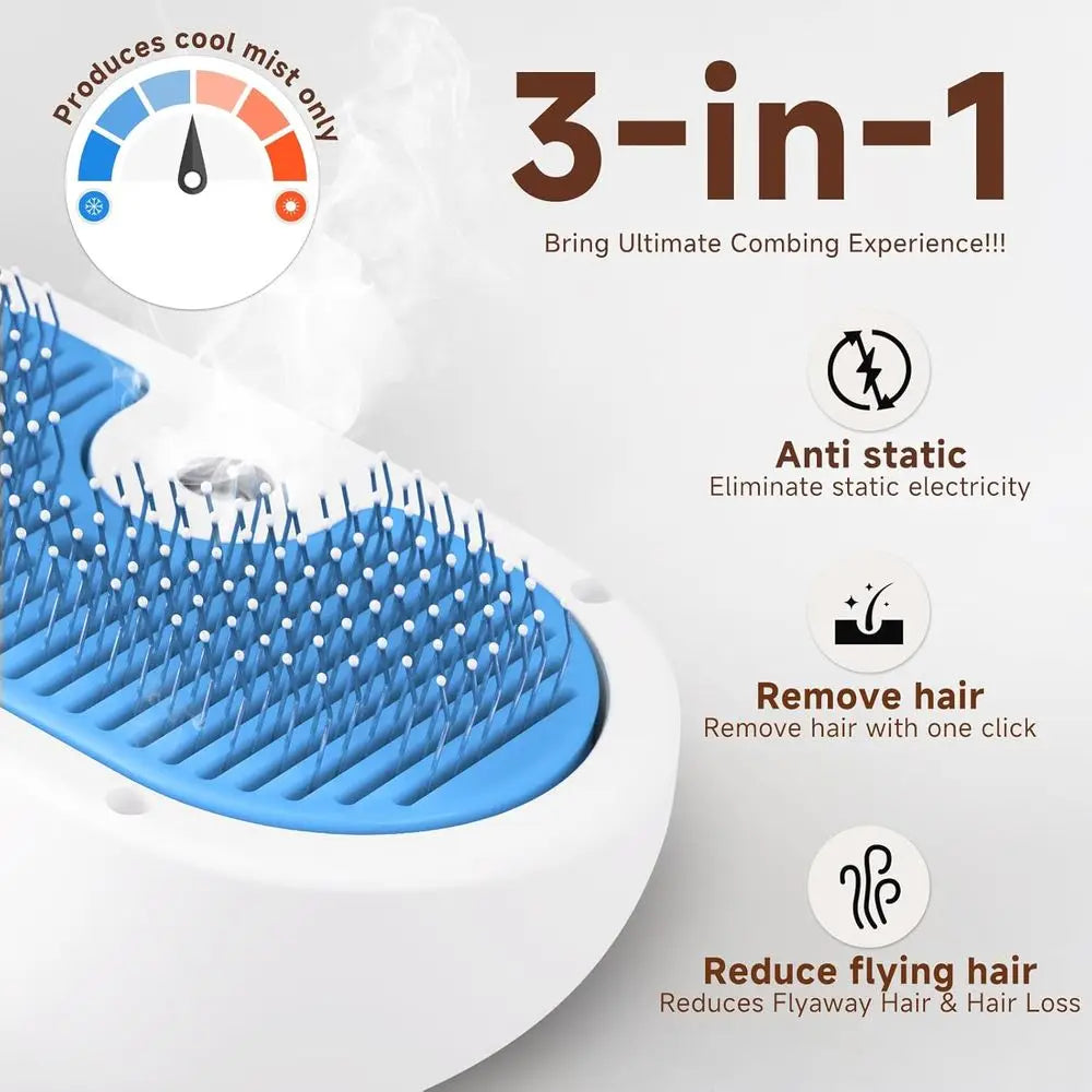 Steam Grooming Brush for Pets Deshedding and Hair Removal