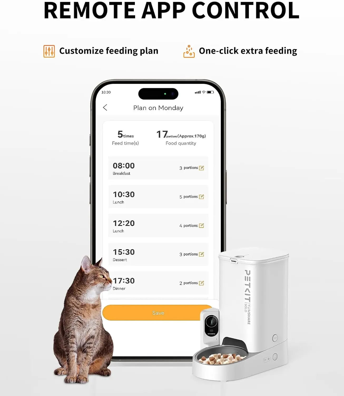 Automatic Cat Feeder With Camera 1080P HD Night Vision