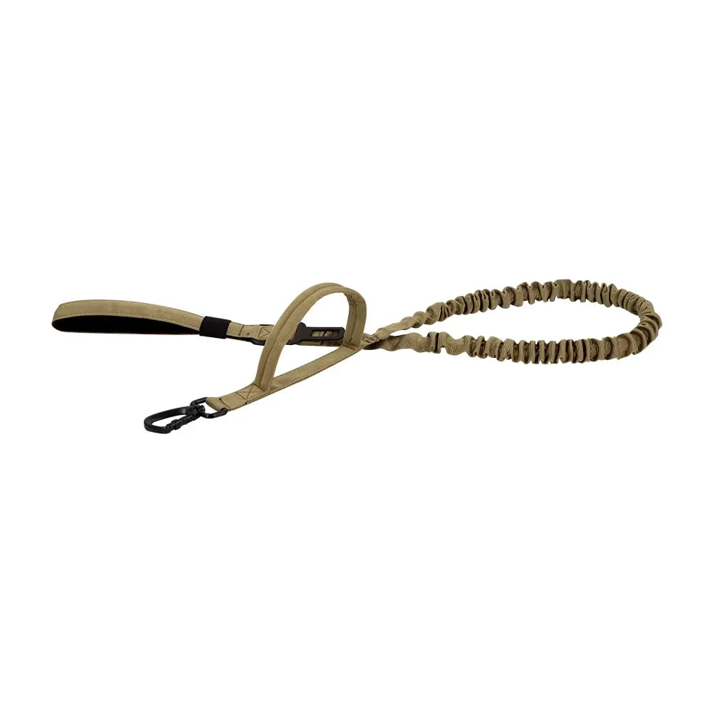 Military Style Tactical Dog Leash With Adjustable Elastic Rope