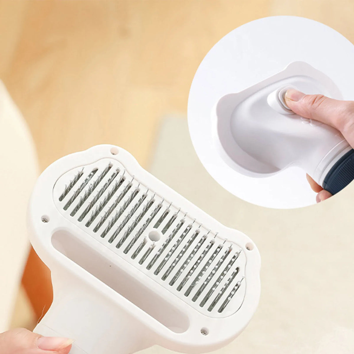 Pet Hair Dryer With Slicker Brush For Cat Grooming
