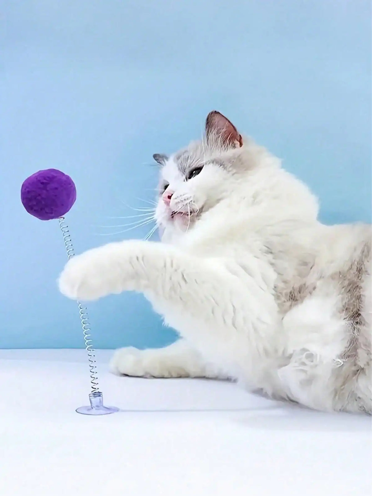 Interactive Cat Toy Set With Plush Ball And Teaser Wand