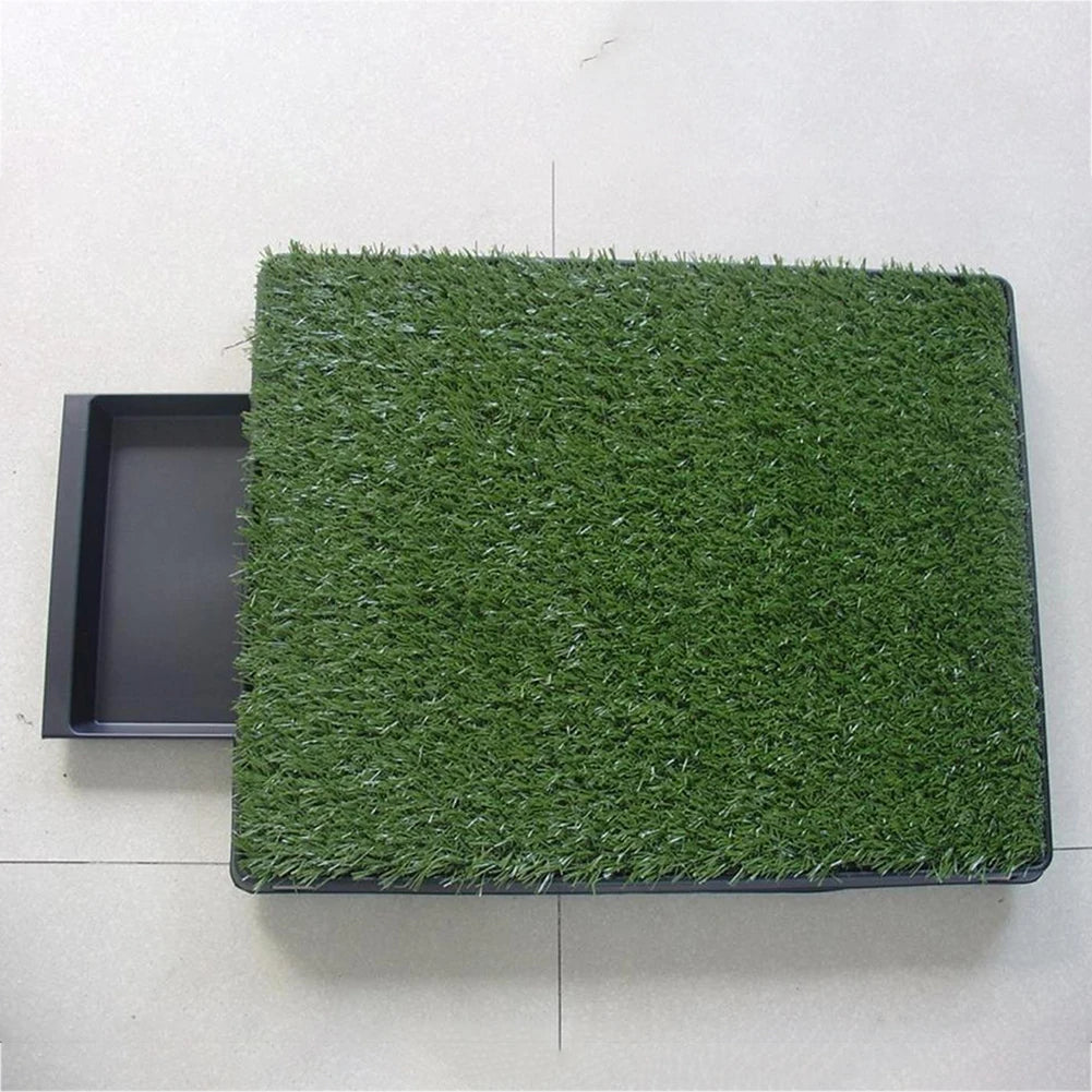 Shunmaii Indoor Puppy Grass Pad With Tray Reusable Potty