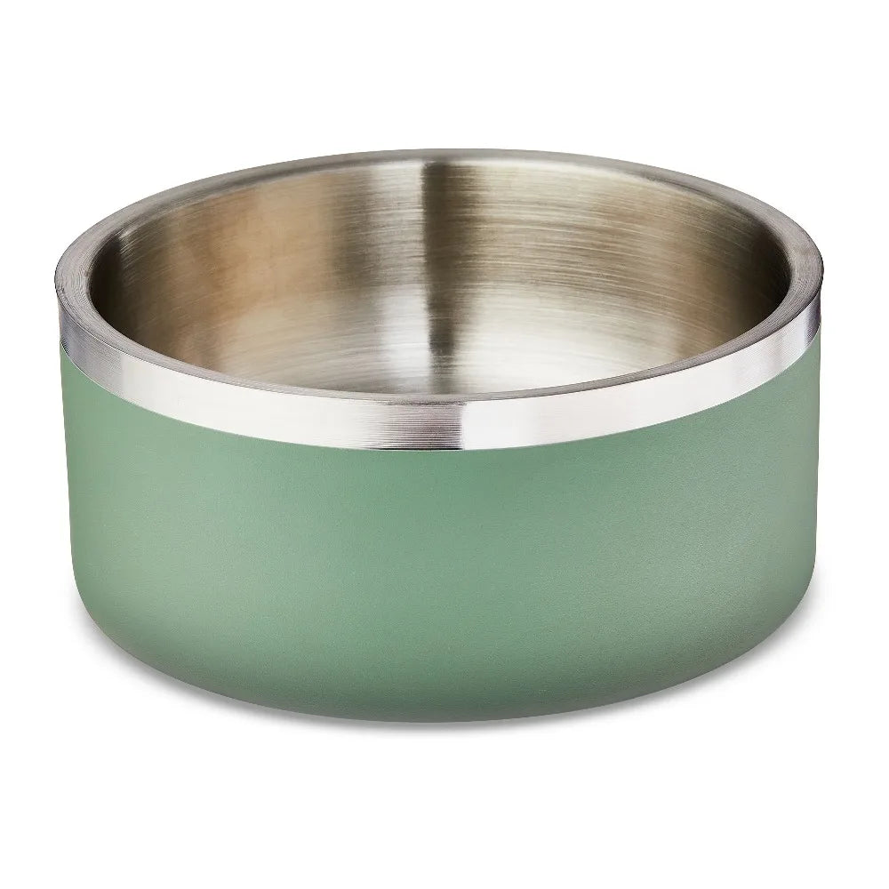 Stainless Steel Elevated Pet Bowl With Non Slip Base