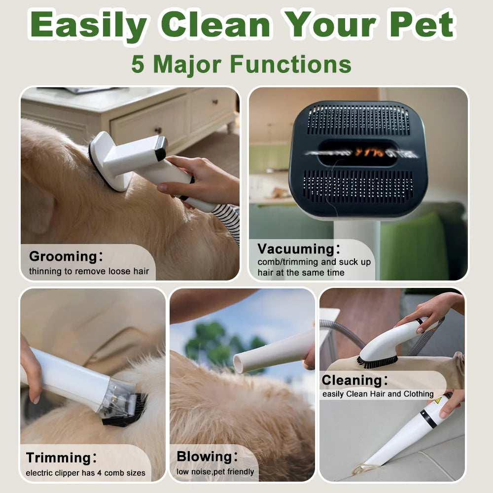 Professional Pet Grooming Vacuum Blower And Suction Kit