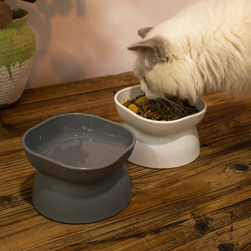 Plastic Elevated Cat And Dog Feeding Bowls For Pets