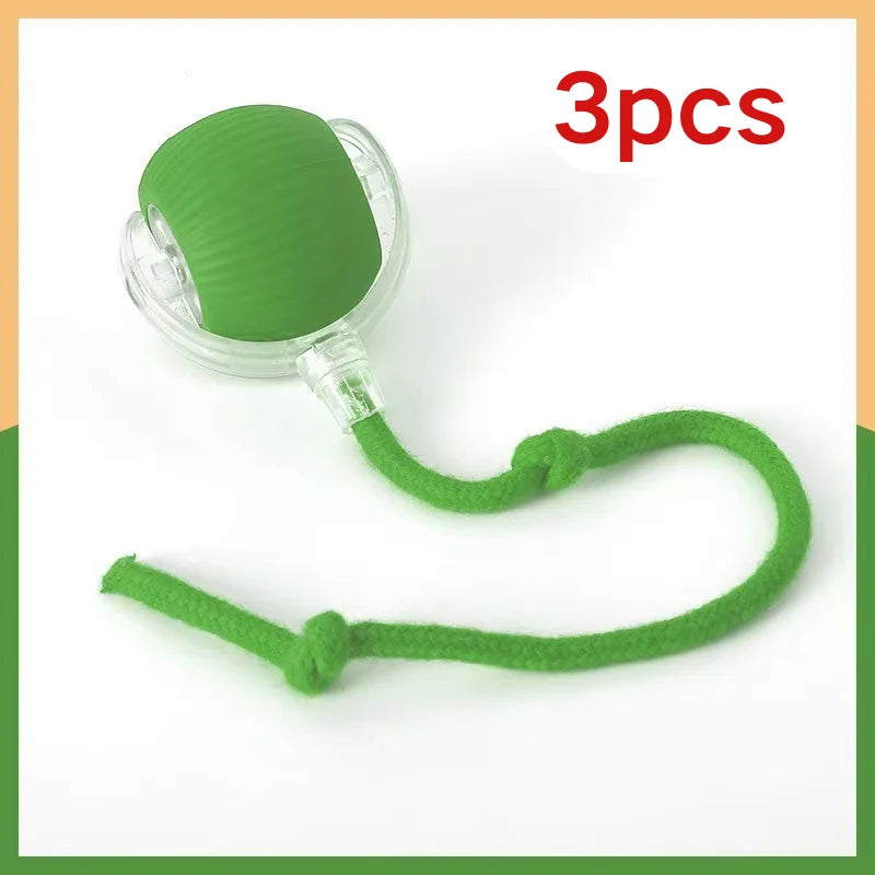 Interactive LED Cat Toy Ball With Adjustable Speed Rope Tail