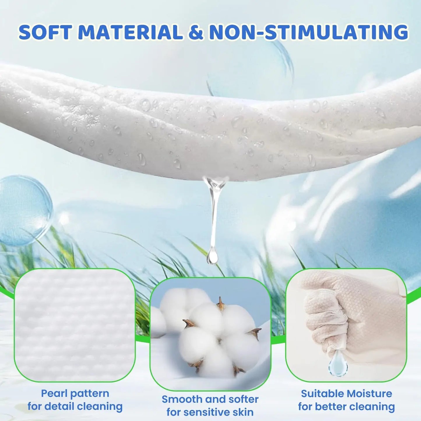 Pet Glove Wipes For Dogs And Cats, Unscented Grooming Towelettes