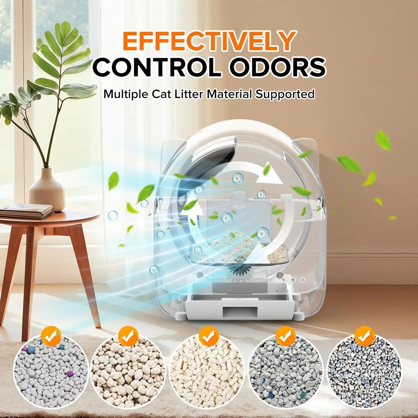 Self Cleaning Cat Litter Box Automatic With App Control