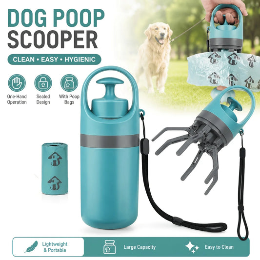 Portable Dog Poop Scooper Pack With Waste Bag Dispenser