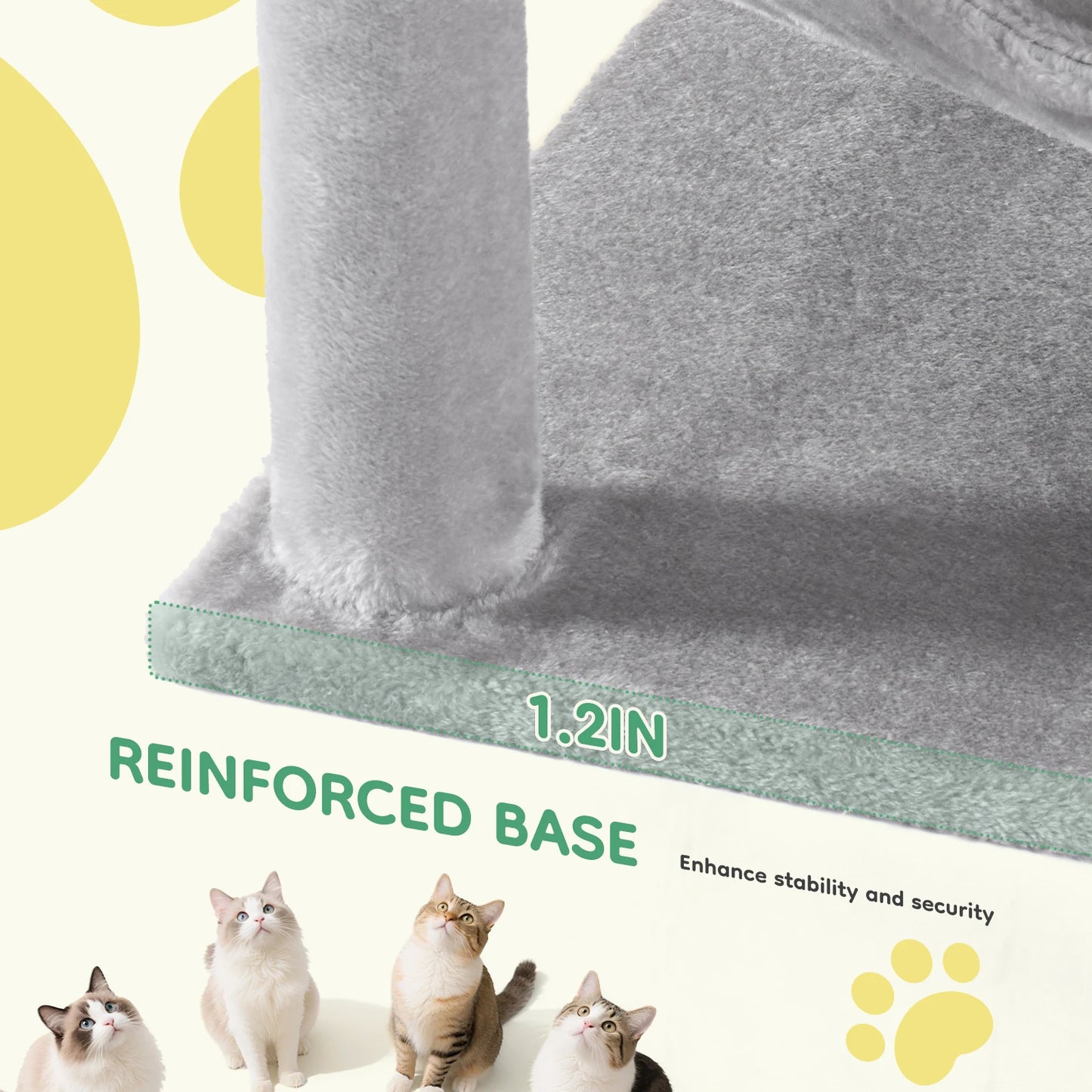 JHK 44In Cat Tree Multi Cat Climbing Tower Indoor Cats