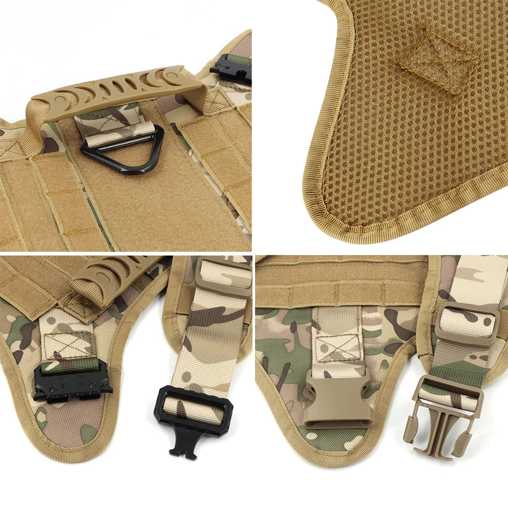 Tactical Dog Harness Leash Set For Large Dogs Training Malinois