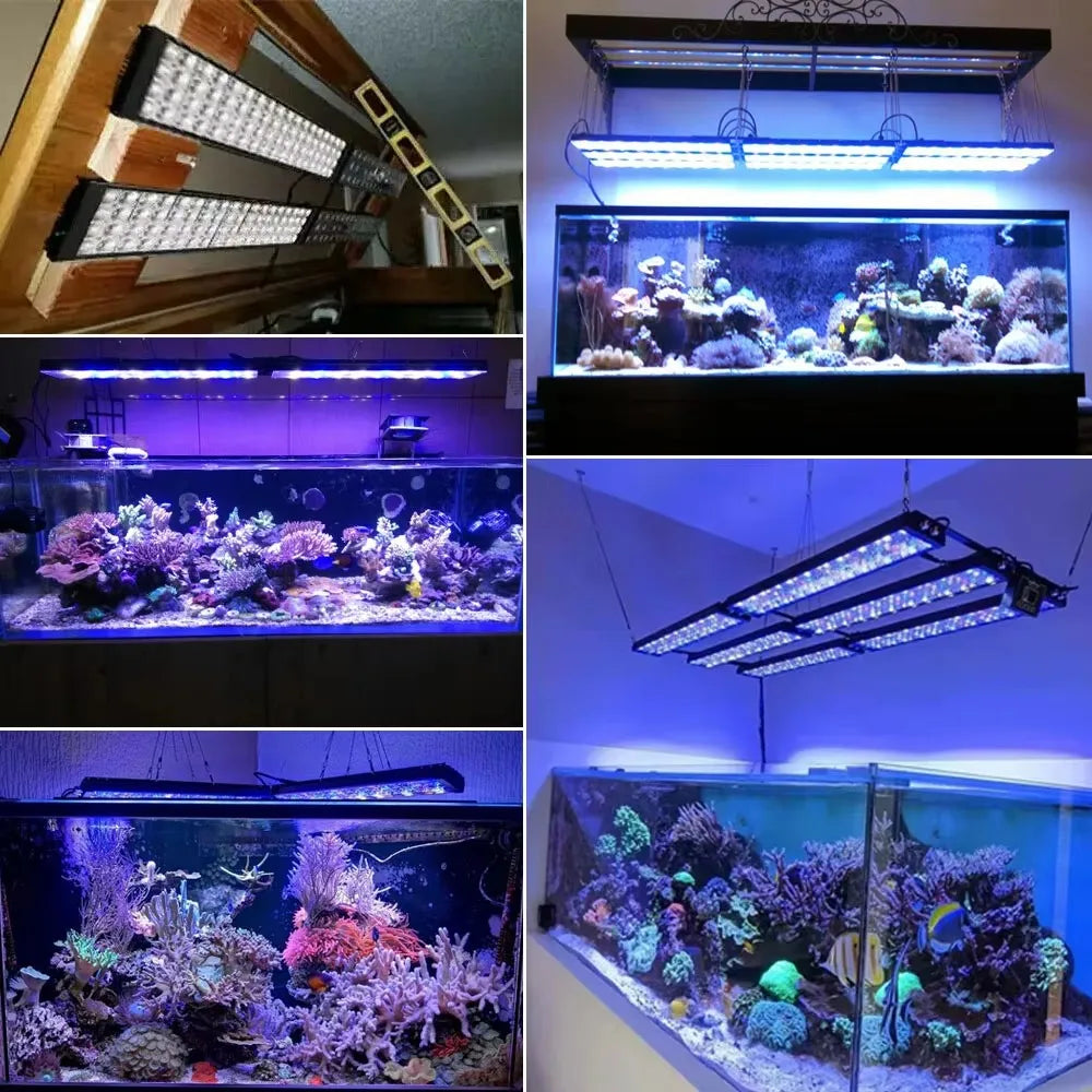 PopBloom WiFi LED Aquarium Light Full Spectrum Reef Corals Lamp
