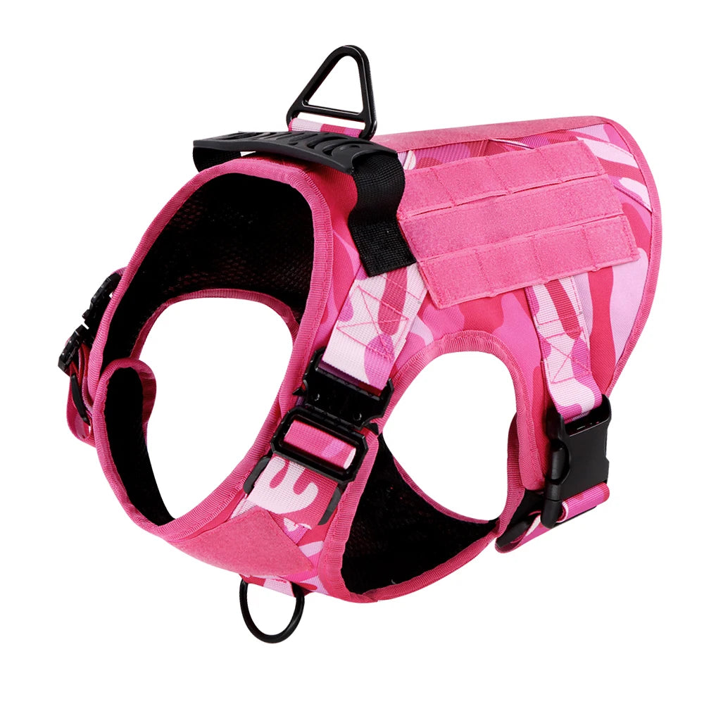 Military Camouflage Dog Harness Adjustable Nylon Vest