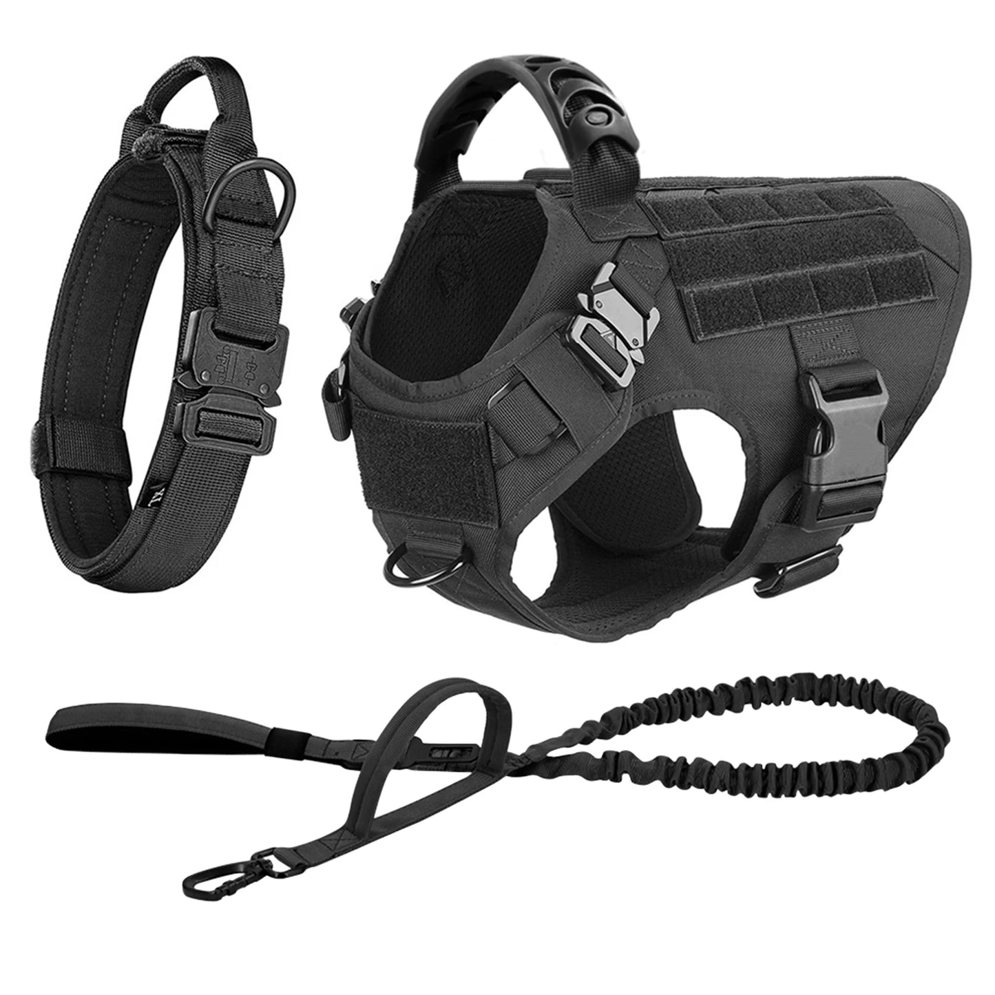 Nylon Dog Harness And Leash Set For German Shepherd Malinois Training