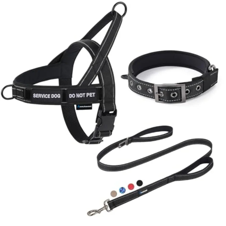 No Pull Dog Harness And Leash Heavy Duty Double Handle