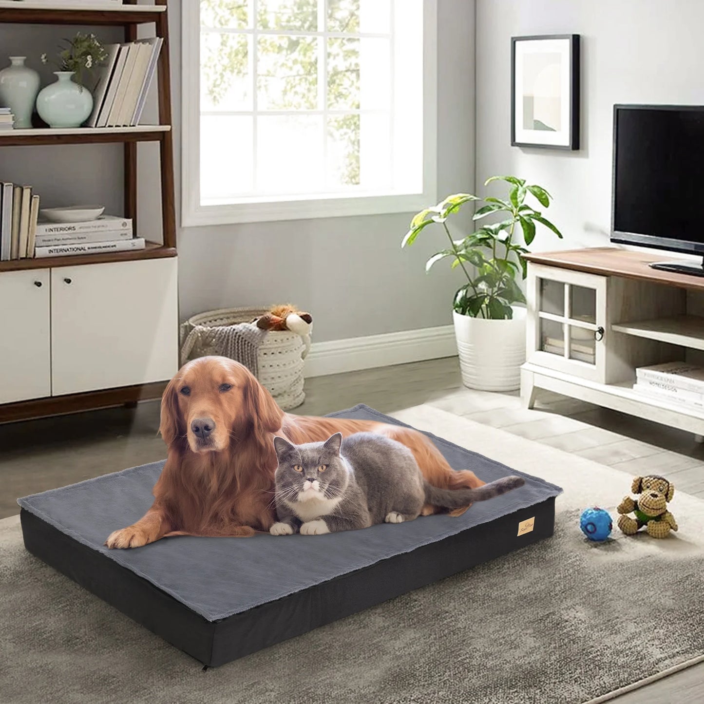 BINGOPAW Orthopedic Washable Dog Bed With Removable Cover