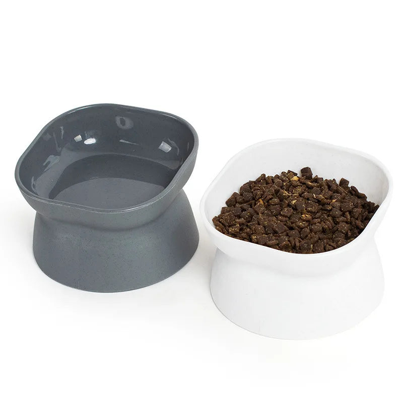 Plastic Elevated Cat And Dog Feeding Bowls For Pets