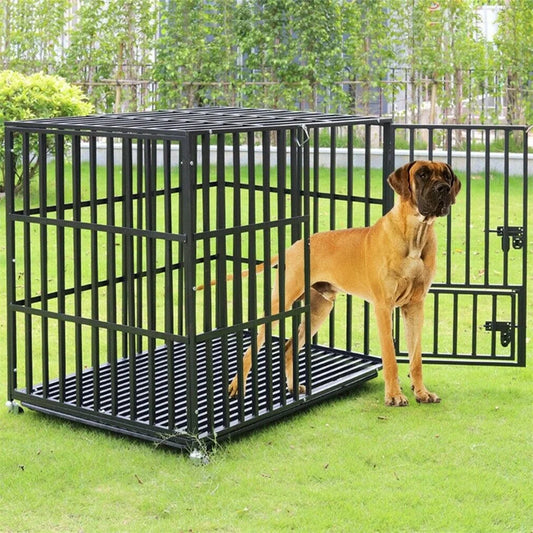 Borwart Heavy Duty Dog Crate Chew Resistant Square Tube Kennel