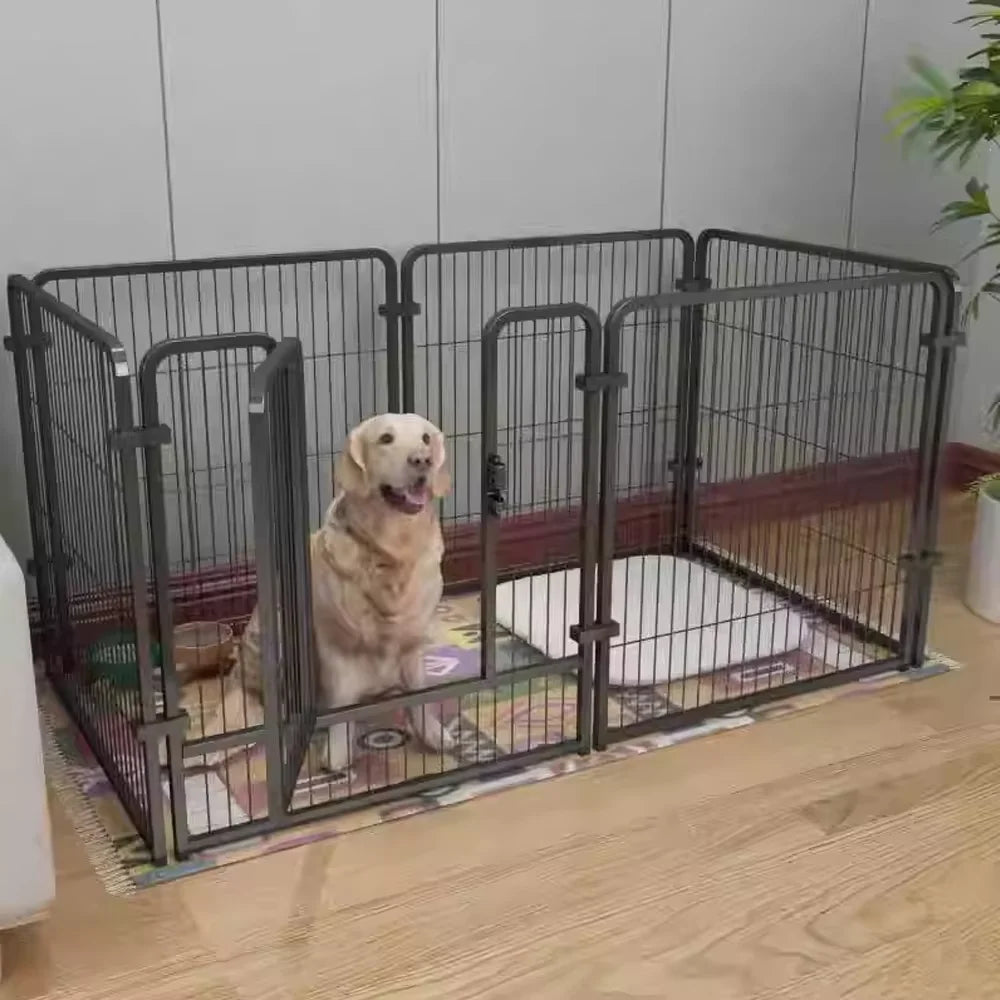 Heavy Duty Stainless Steel Six Panel Dog Exercise Kennel