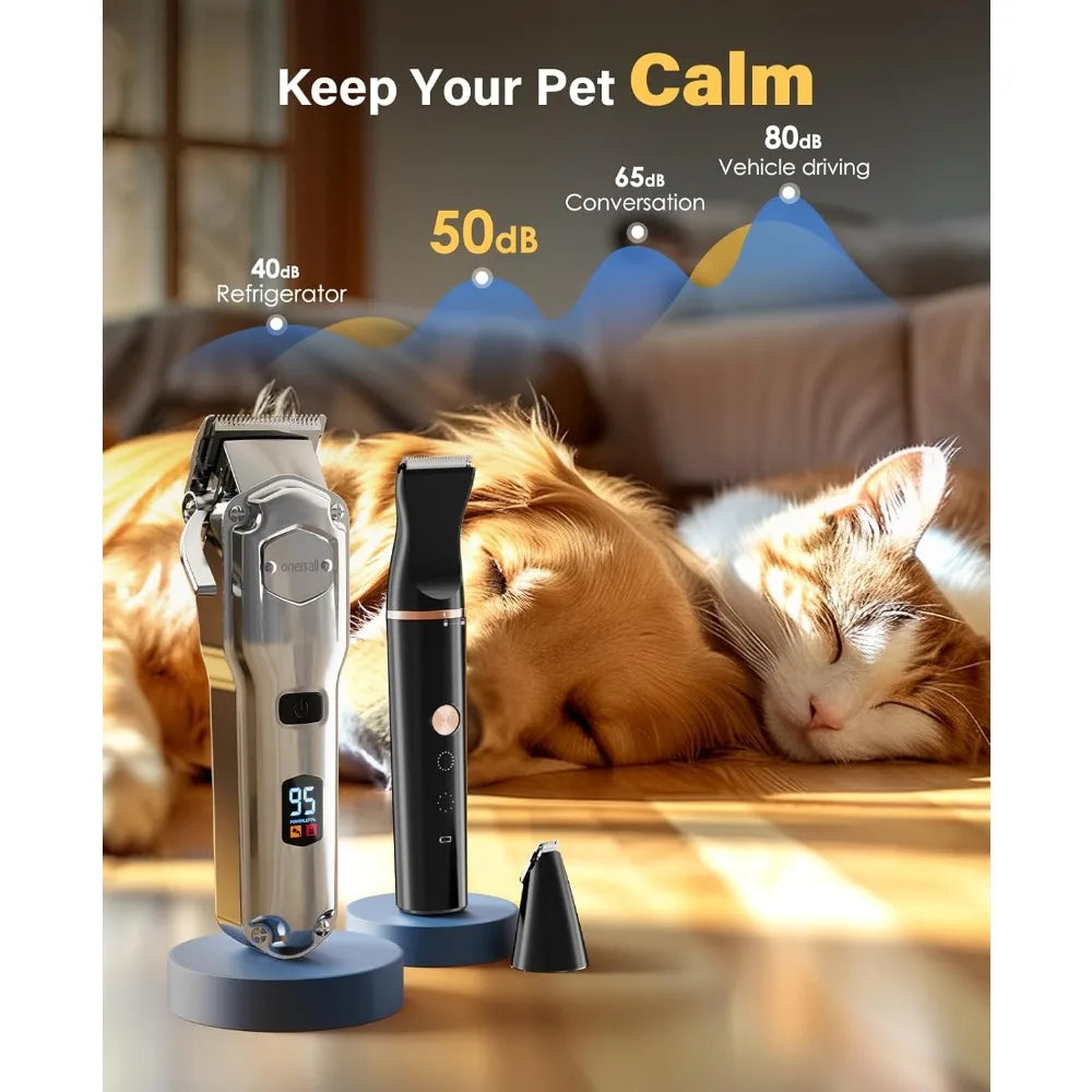 XMSJ Rechargeable Cordless Waterproof Dog Grooming Kit