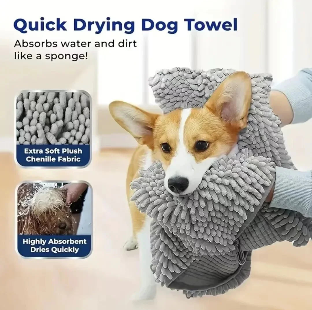 Pet Bath Towel Quick-Dry Super Absorbent Soft Chenier
