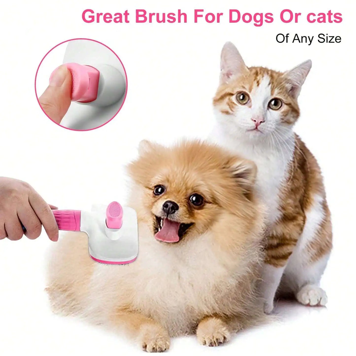 One Click Pet Grooming Brush Deshedding Tool For Dogs