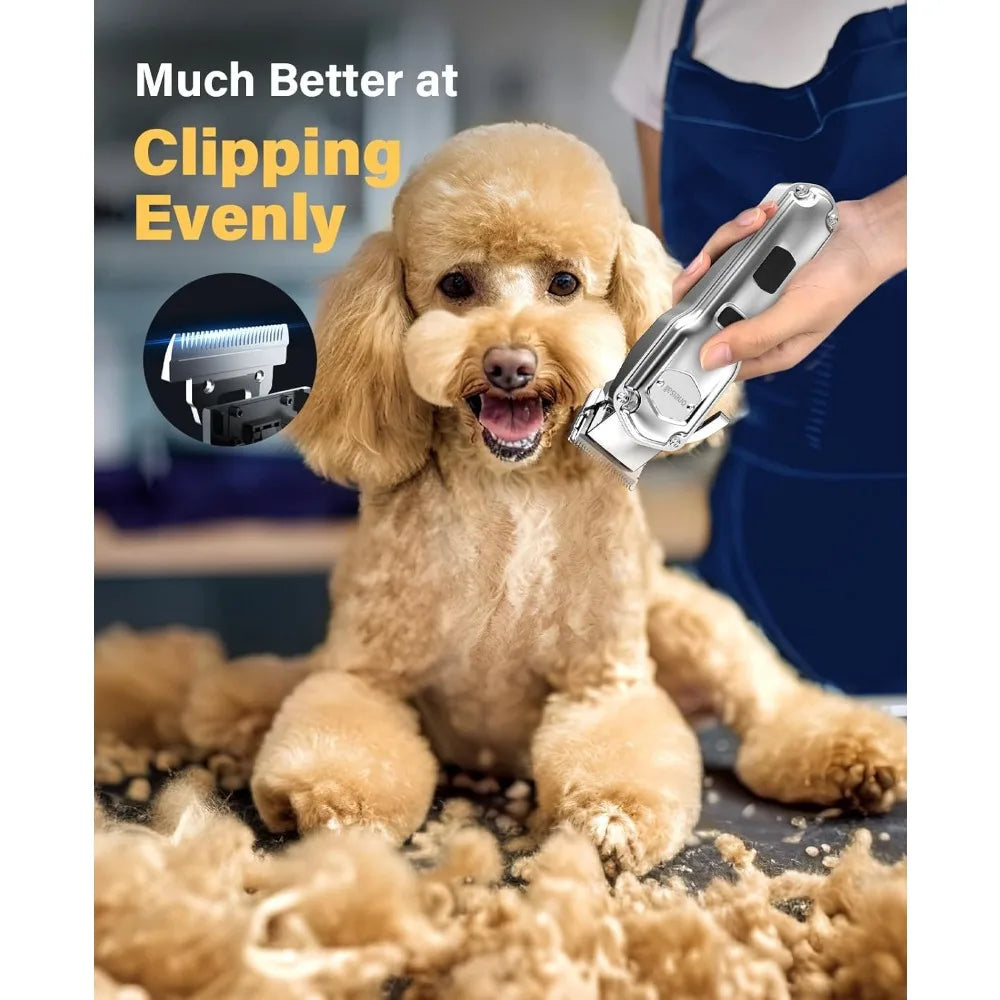 XMSJ Rechargeable Cordless Waterproof Dog Grooming Kit