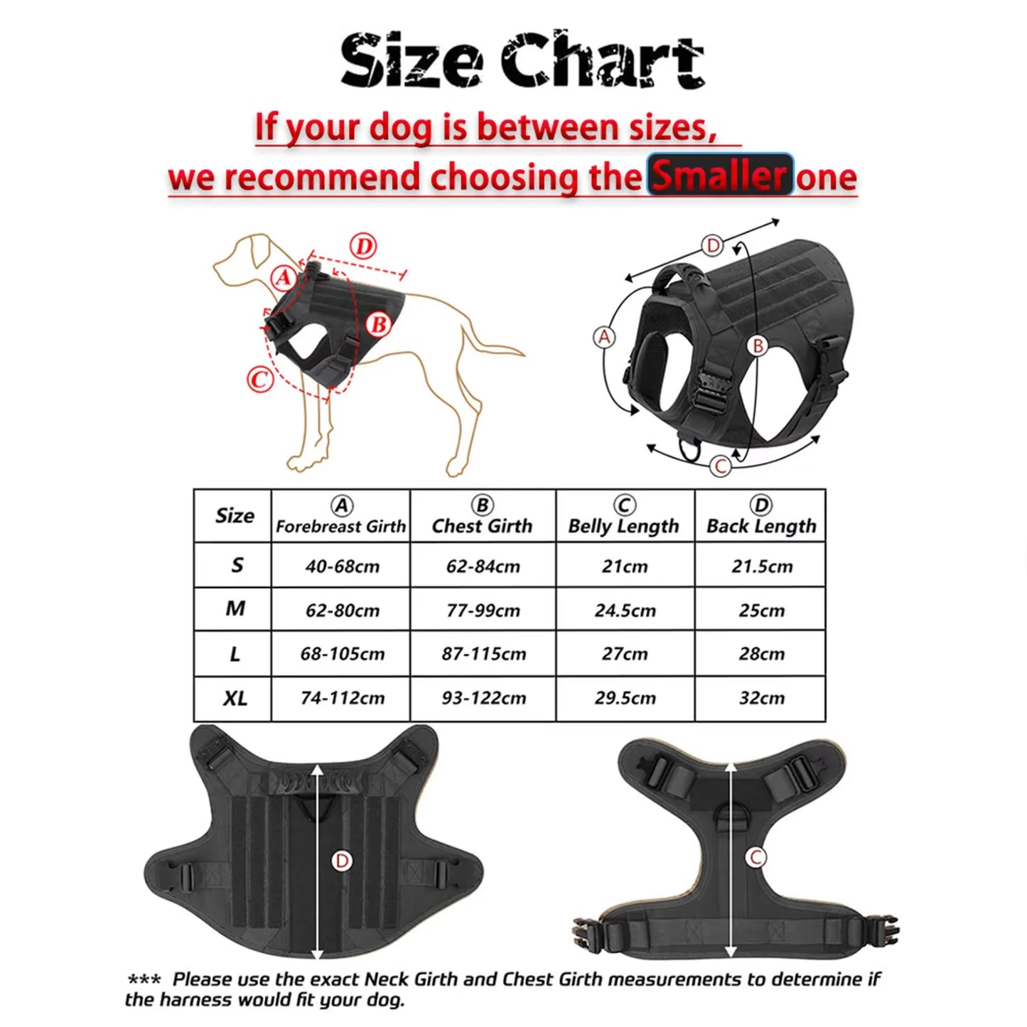 Tactical Dog Harness And Leash Set Adjustable Training Vest