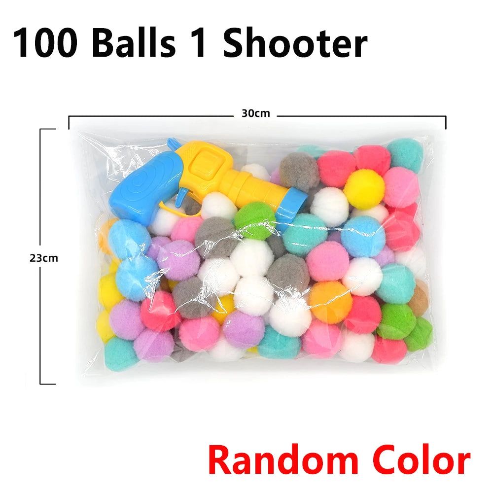 Premium Interactive Cat Plush Ball Shooting Toy Launcher