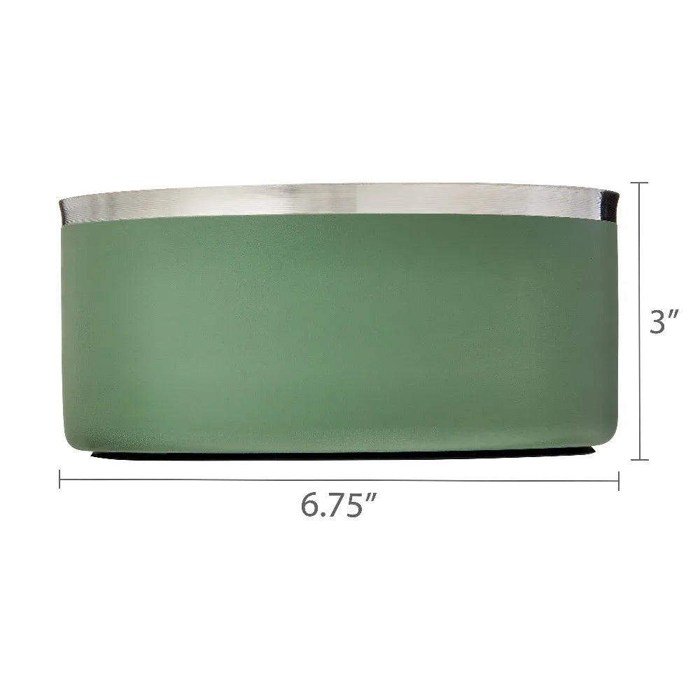 Stainless Steel Elevated Pet Bowl With Non Slip Base