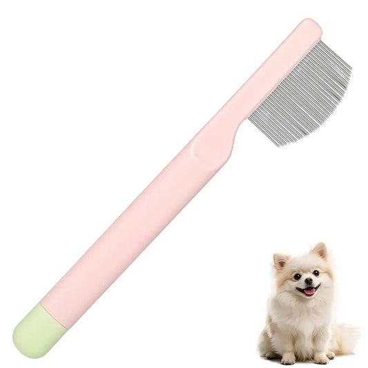Stainless Steel Pet Grooming Eye Comb For Dogs Round Tip