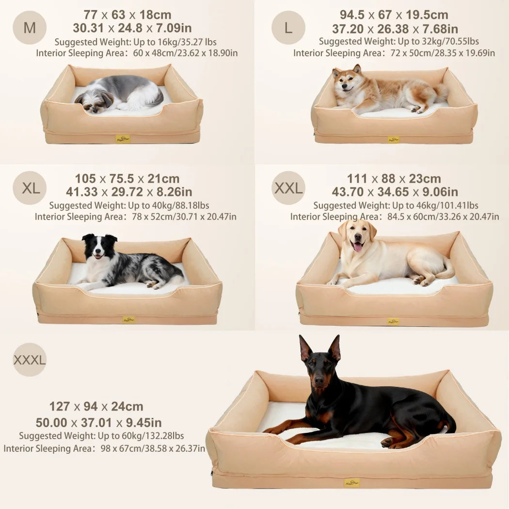BORWART CN Orthopedic Dog Bed With Bolster Support