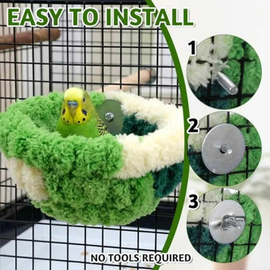 Bird Nest Cage Hanging Hammock For Parakeet And Small Birds