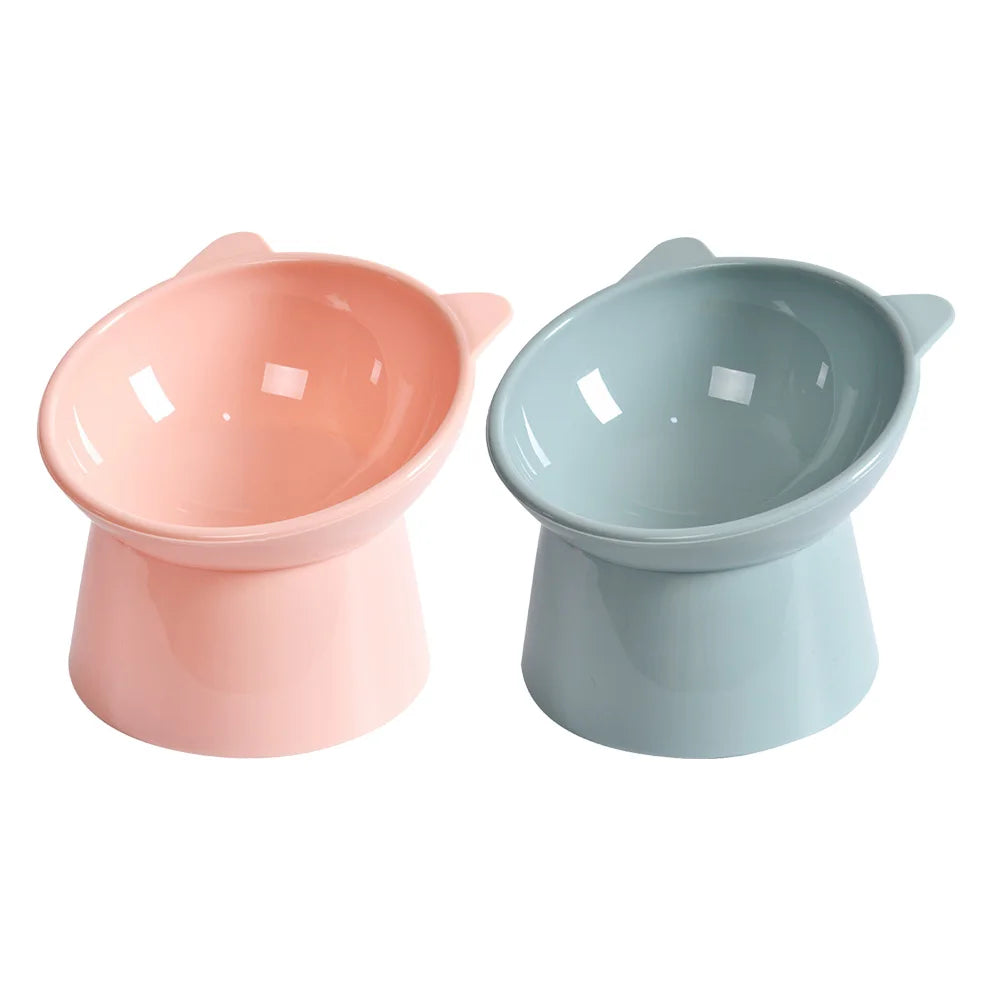 ALLOYSEED Tilted Elevated Cat Food Bowl Non Slip Ergonomic Dish