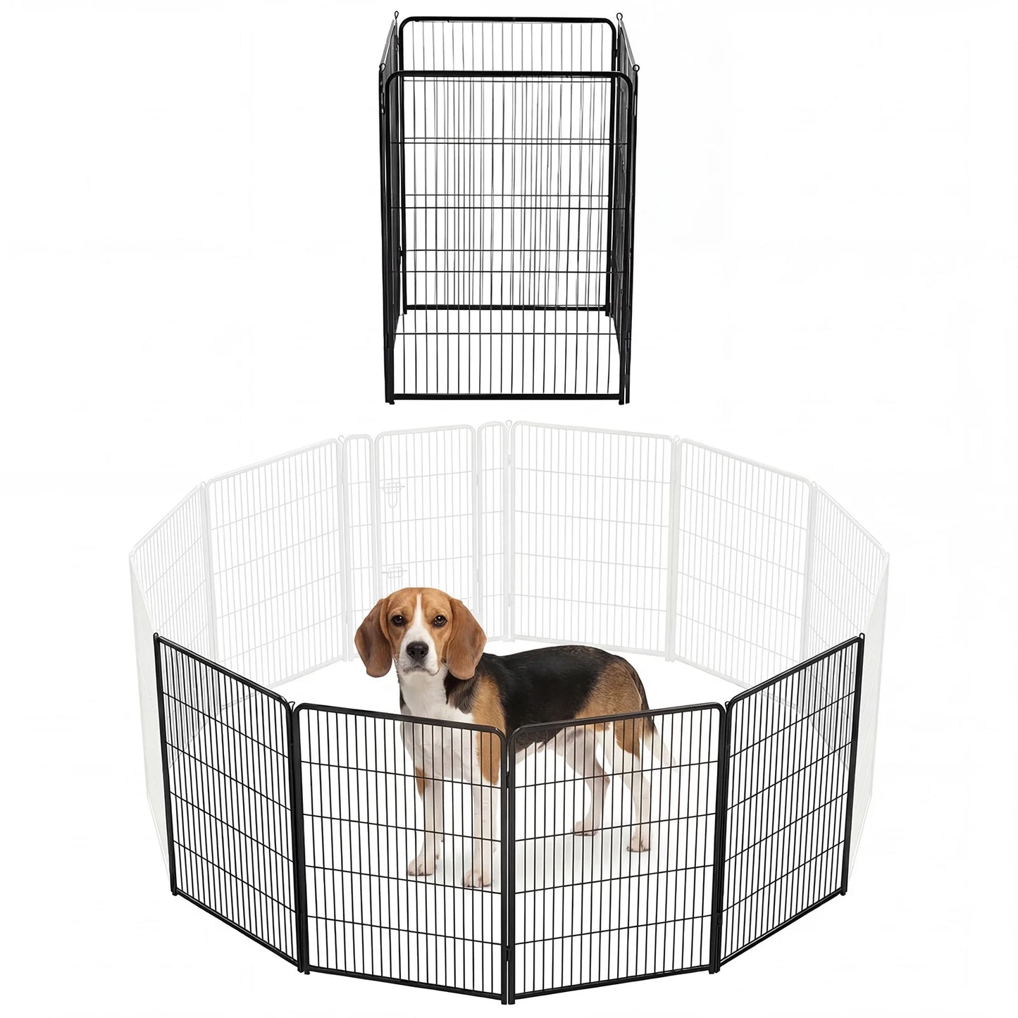 JHK Durable Metal Dog Playpen Foldable Outdoor Pet Exercise Fence