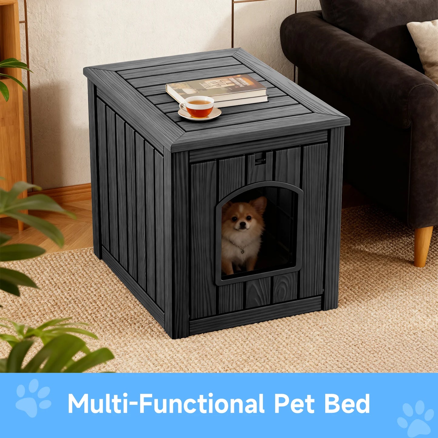 30 Gallon Resin 2-in-1 Cat House End Table