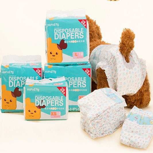Dog Diapers 12 Pack Disposable Leakproof Nappies For Pets