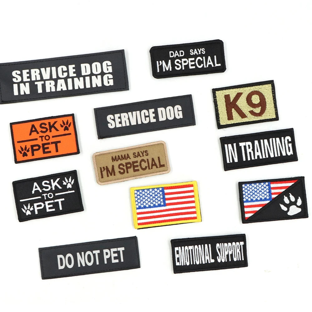 Military Large Dog Harness Vest Kit With Leash Patches Malinois