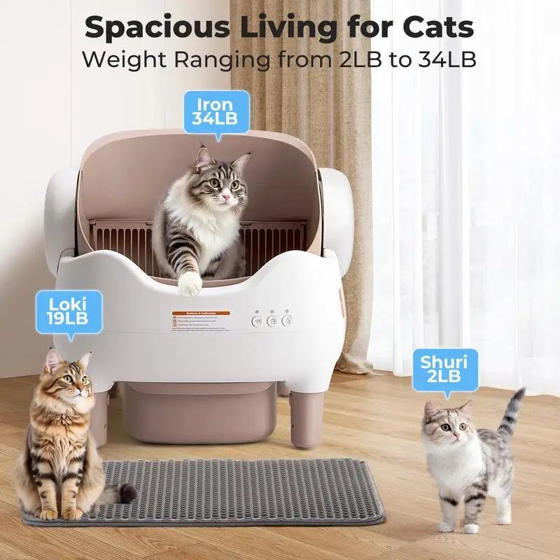 NestPawly Self Cleaning Automatic Cat Litter Box With App Control