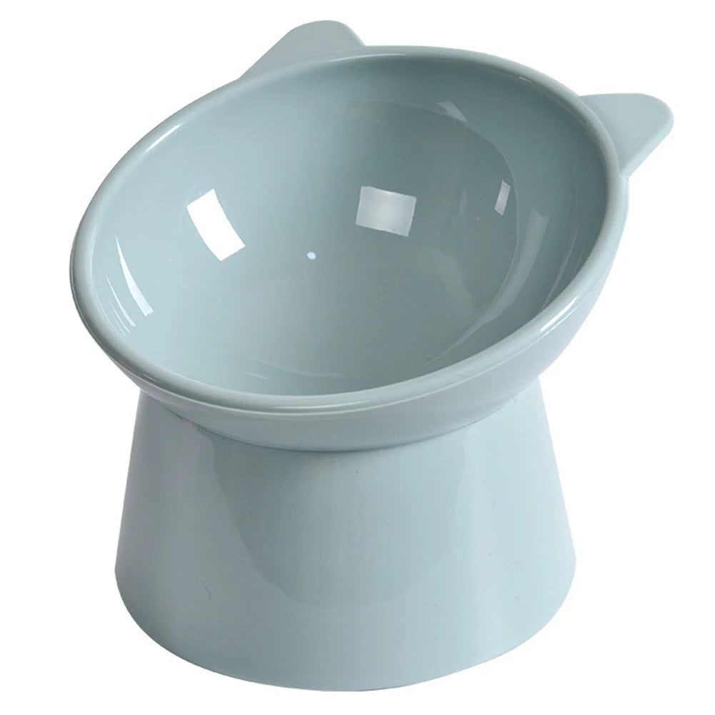 ALLOYSEED Tilted Elevated Cat Food Bowl Non Slip Ergonomic Dish