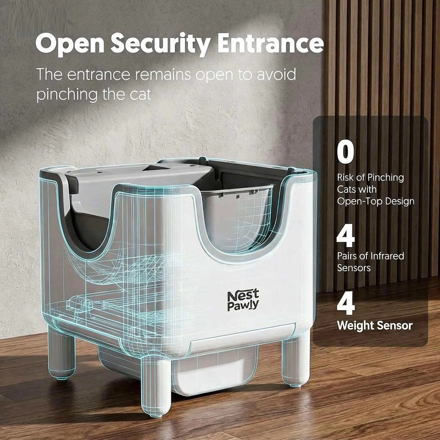 NestPawly M07 Self Cleaning Litter Box With Odor Control