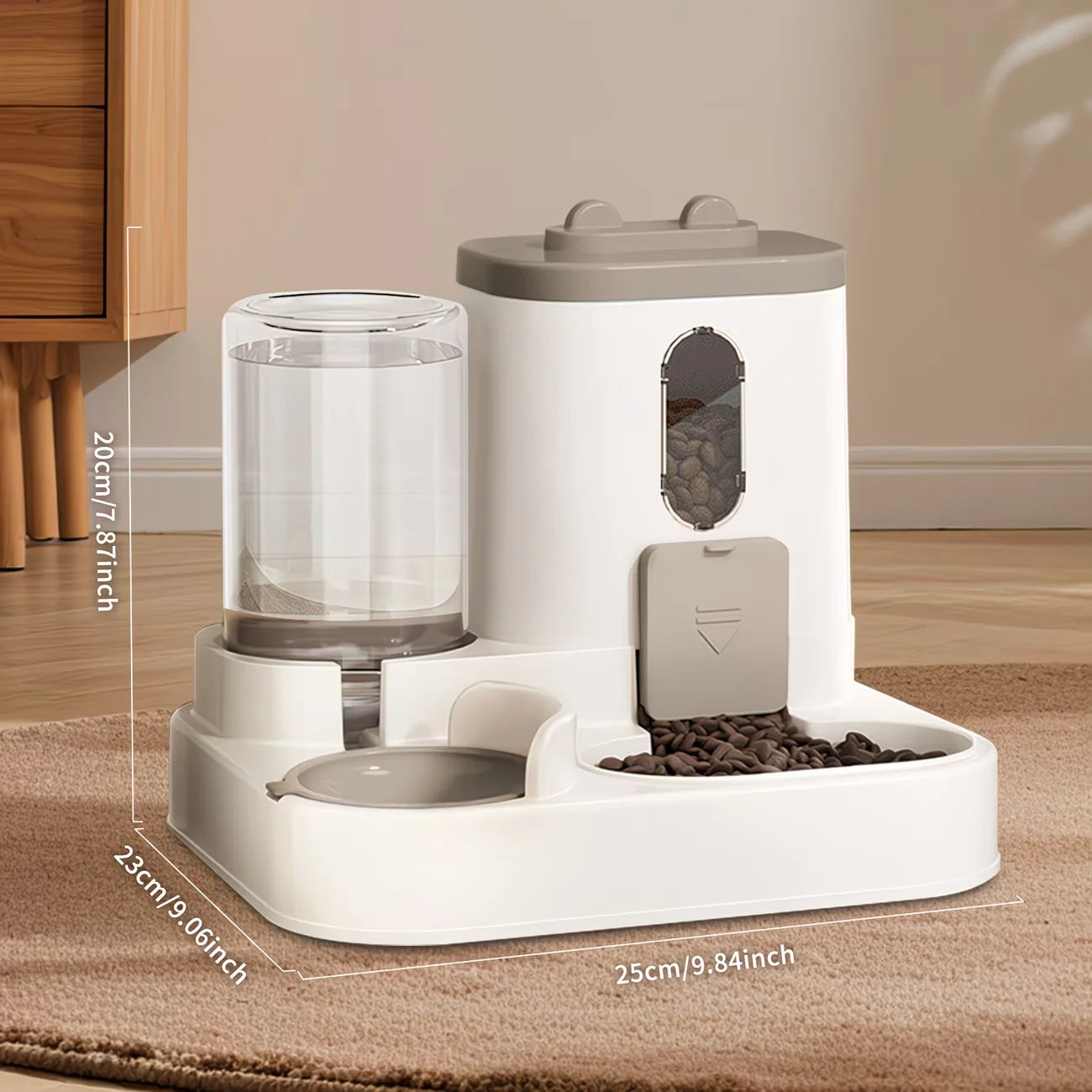 2 In 1 Premium Water Dispenser Feeder Bowl For Pets
