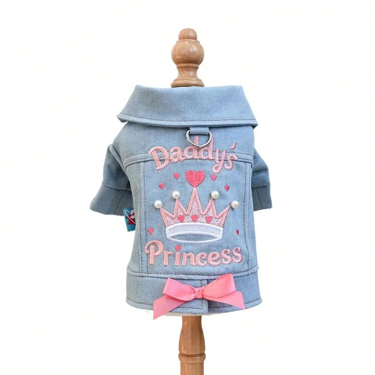 Designer Dog Denim Jacket With Fruit Print For Small Pets