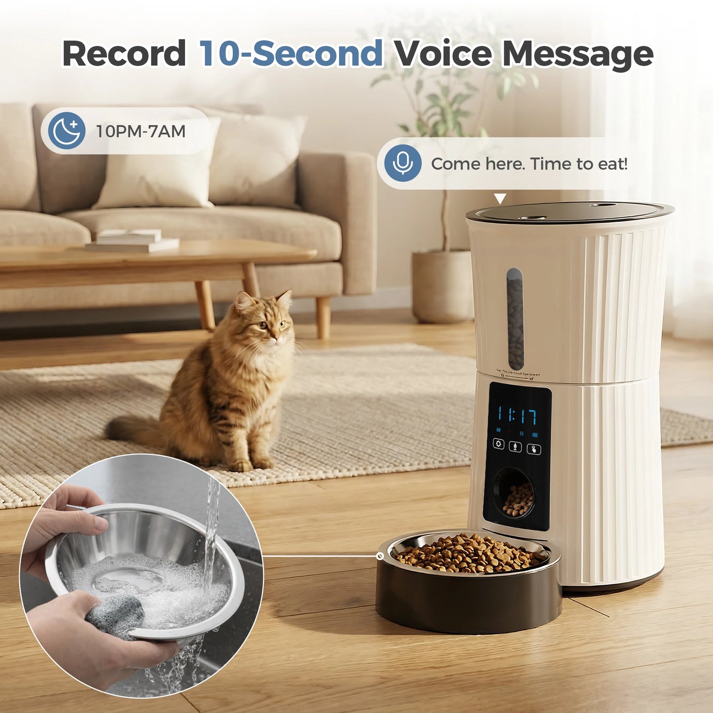 JHK WiFi Automatic Cat Feeder With App Control Smart
